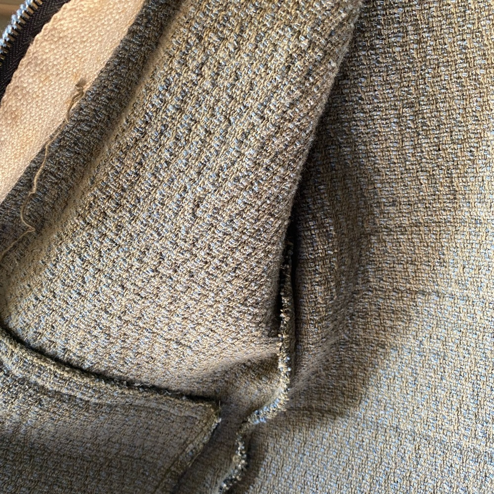 Zara Weave Crop Jacket in Blue & Sage - Picture 6 of 12